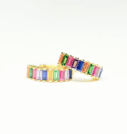 Rainbow Road Huggie Earring