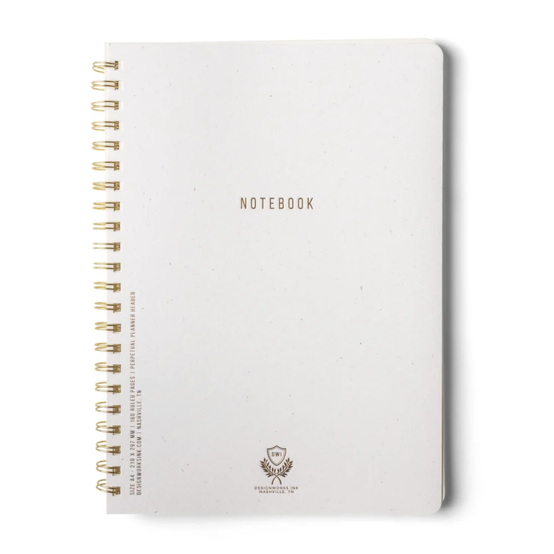 Speckled Ivory Twin Wire Large Notebook