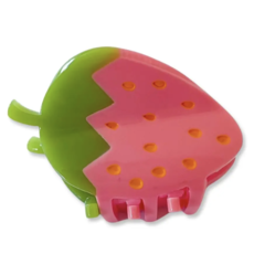Mini Pink Strawberry Hair Claw Clip