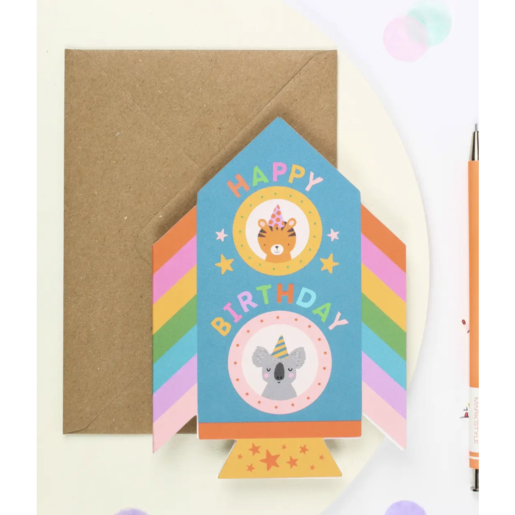 Rocket Birthday Card