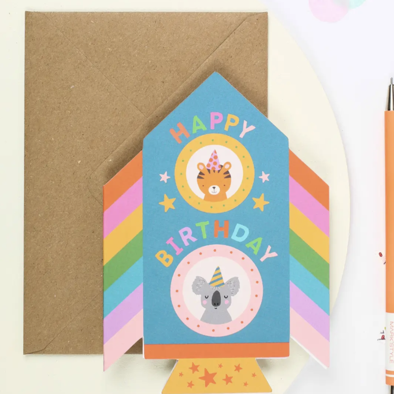 Rocket Birthday Card