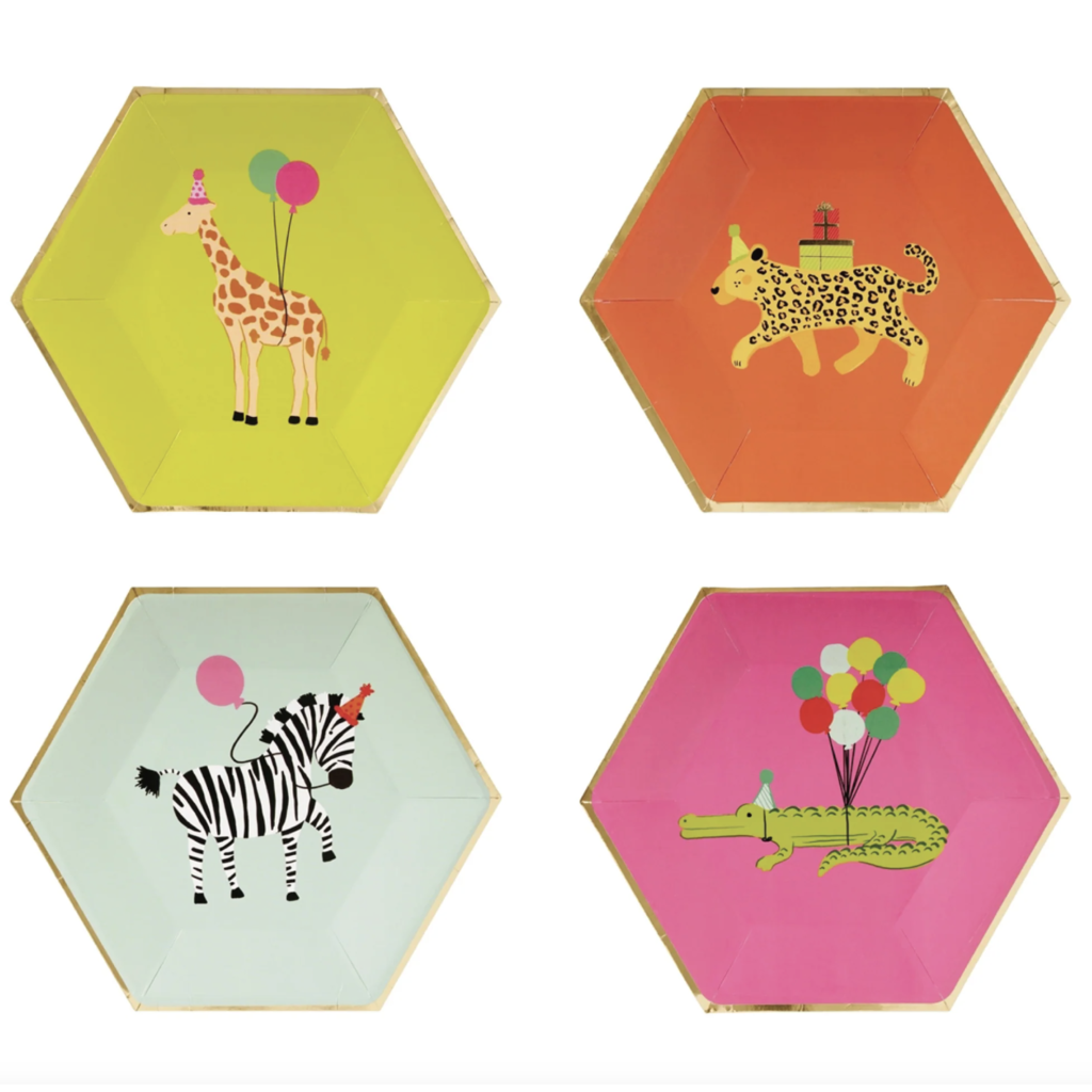 8pc Party Animal Lunch Plates