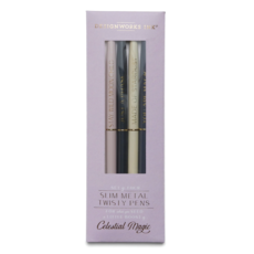 Celestial Twisty Slim Metal Pens