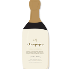 Happy Couple Champagne Bottle Card