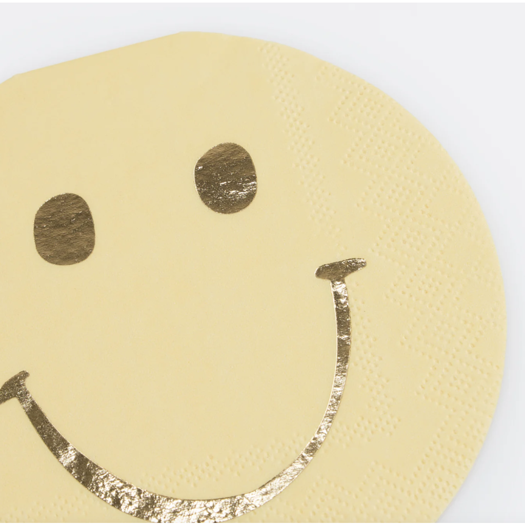 Happy Face Icons Diecut Napkins