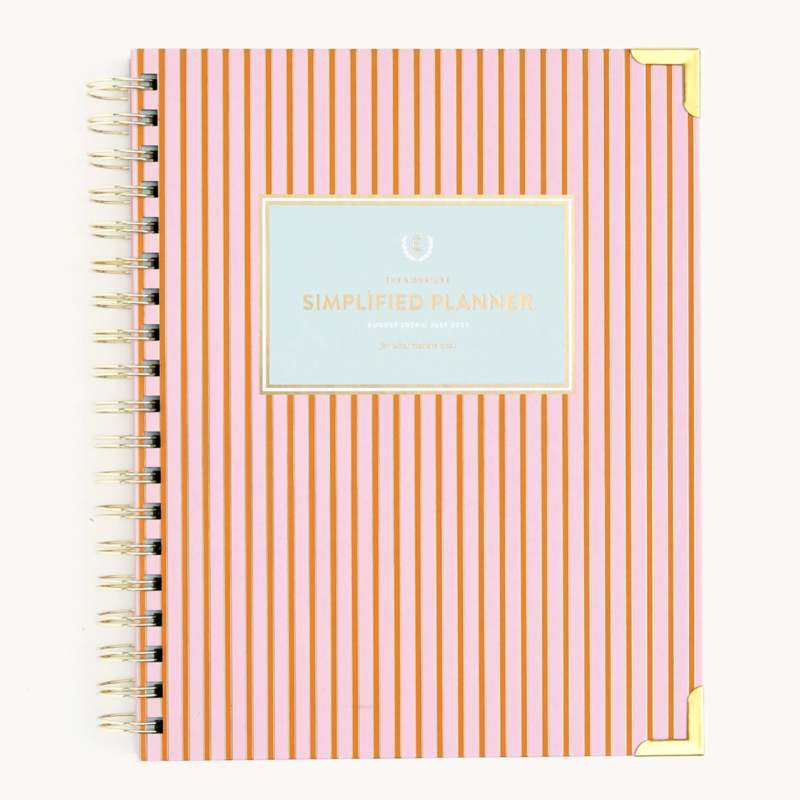 Cabana Pinstripe 2024-2025 Simplified Planner