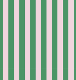 Roll of Green/Pink Stripe Wrapping Paper - 3 Sheets
