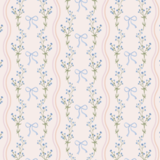 Roll of Watercolor Bow Wavy Stripe Wrappinng - 3 Sheets