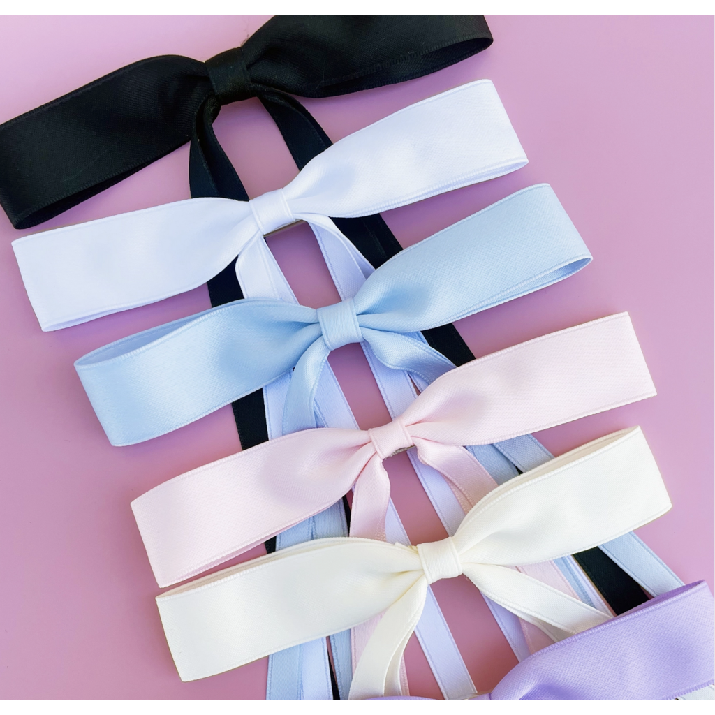 Satin Ribbon Hair Bow Clip