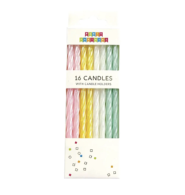 Pearl Pastel Spiral 16 Candle Set