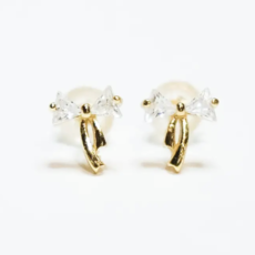 Petite Crystal Bow Earring