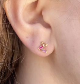 Pink Stardust Trio Earrings