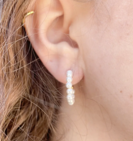 Pearl Coquette Hoop Earrings