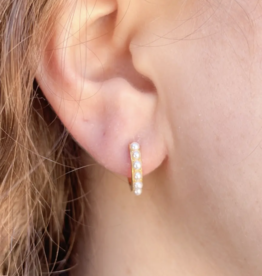 Dainty Pearl Huggie Earring