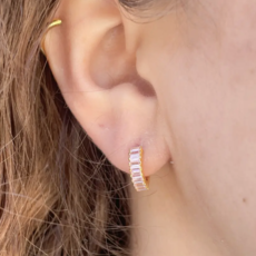 Pink Champagne Huggie Earring