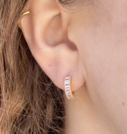 Pink Champagne Huggie Earring