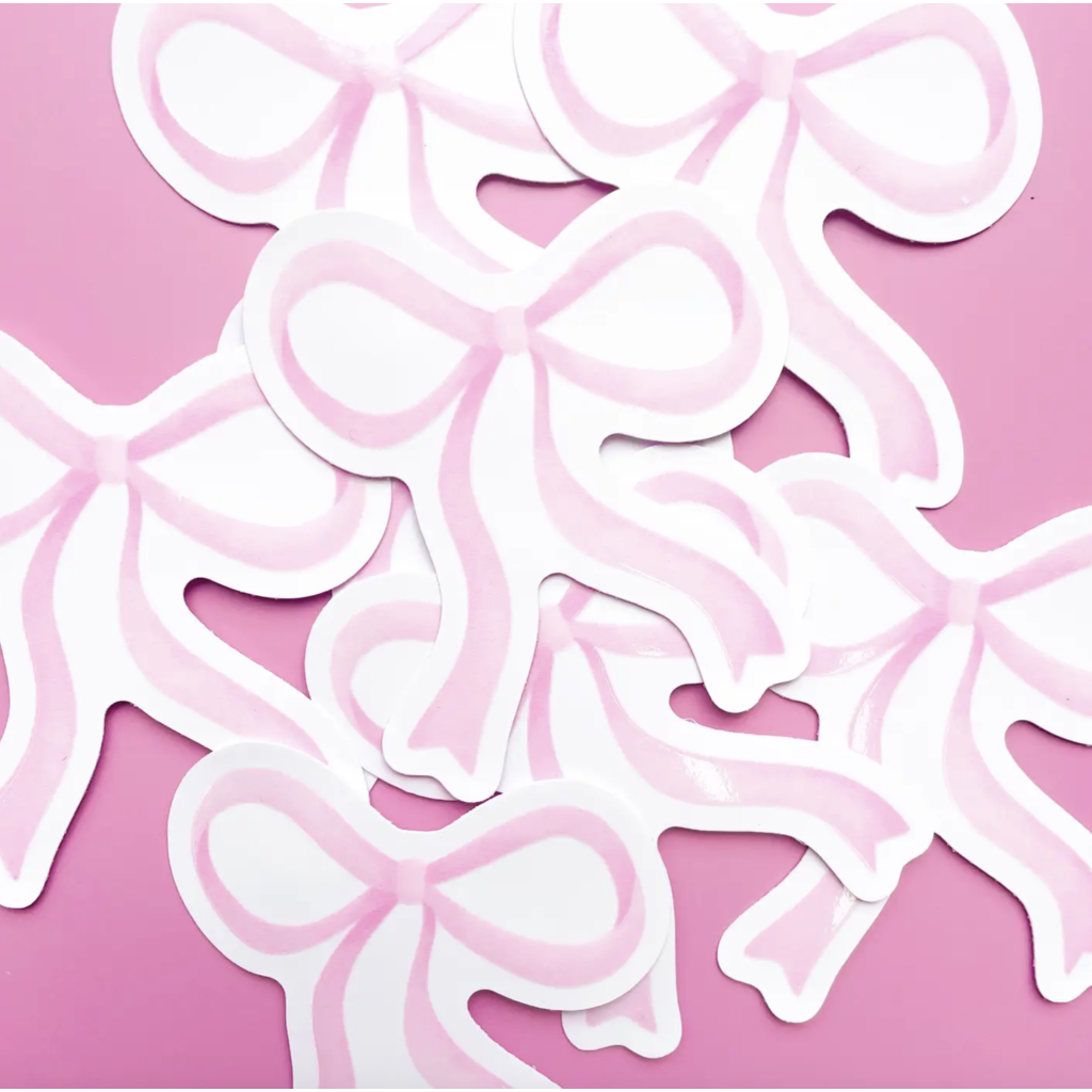 Pastel Pink Bow Sticker