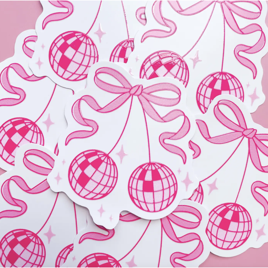Disco Bow Cherries Sticker