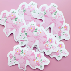 Coquette Floral Bow Sticker