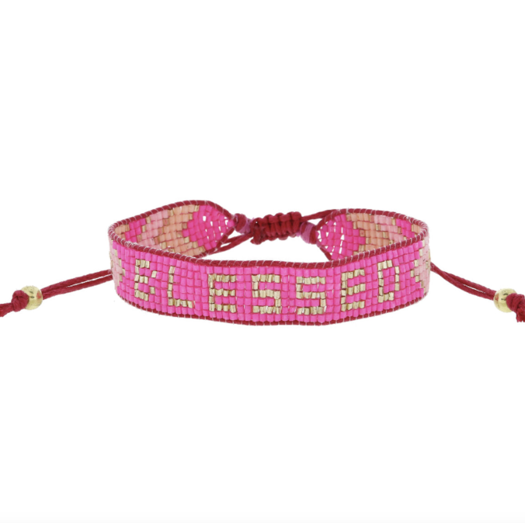 Blessed Pink Shades Beaded Bracelet