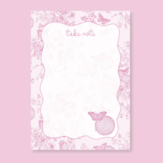 Pink Disco Cowgirl Toile Notepad