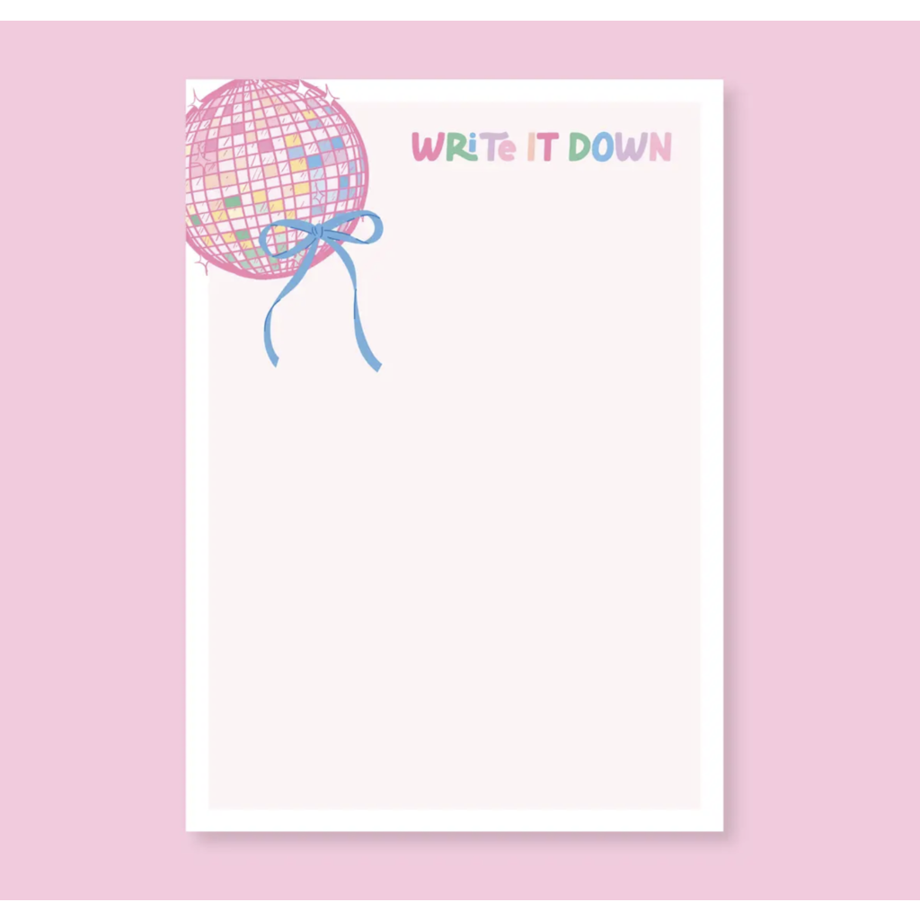 Write It Down Disco Ball Notepad