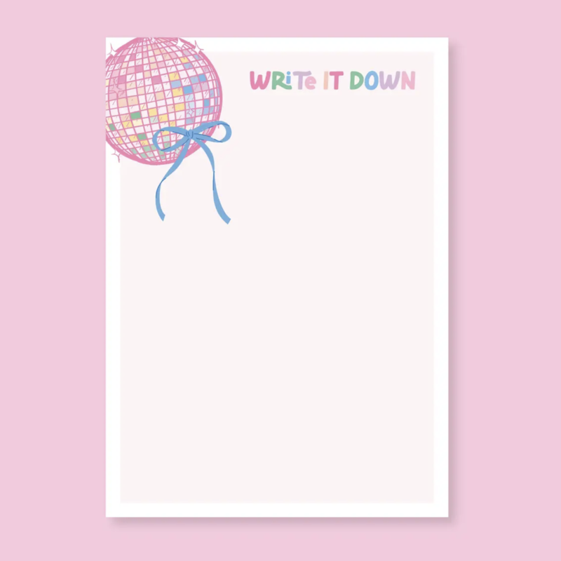 Write It Down Disco Ball Notepad