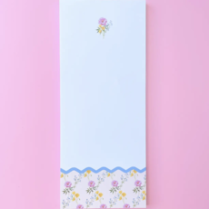 Watercolor Floral Ric Rac List Notepad