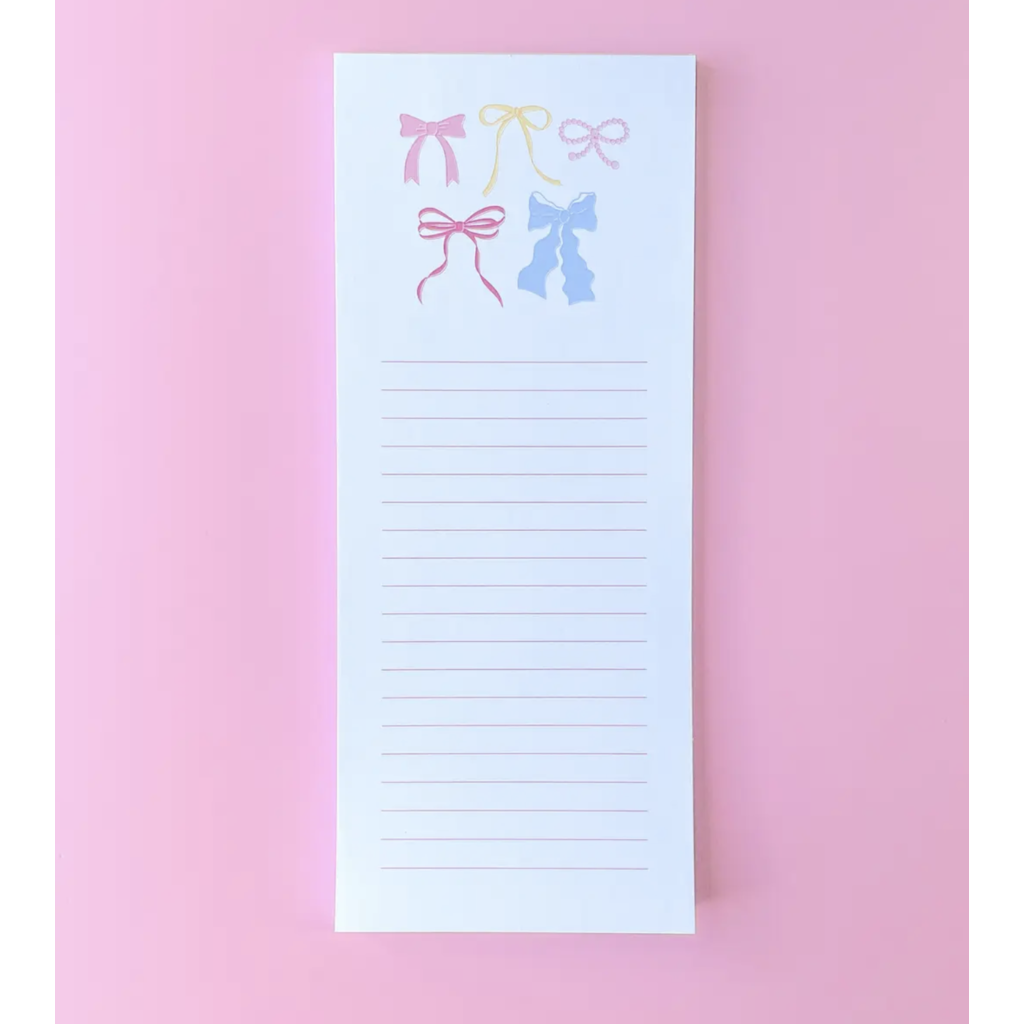 Pastel Bows List Notepad