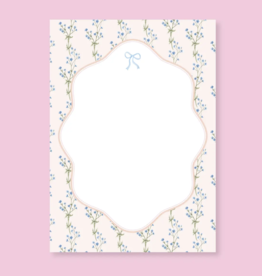 Watercolor Floral Bow Notepad