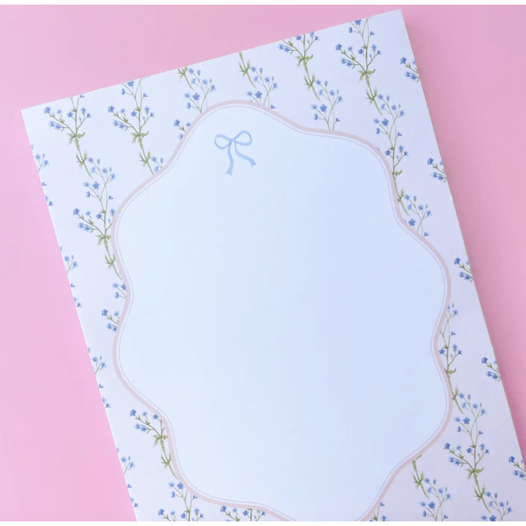 Watercolor Floral Bow Notepad