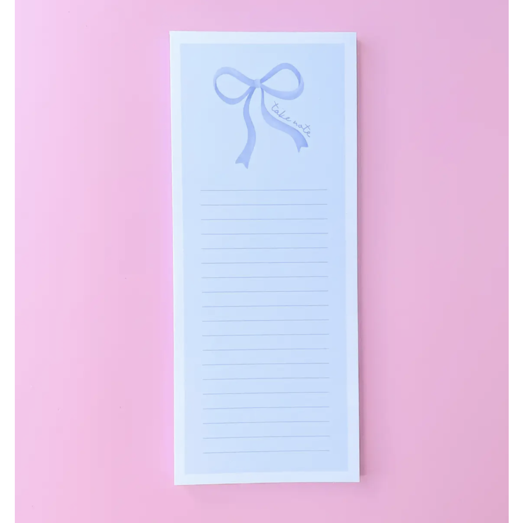 Take Note Blue Bow List Notepad