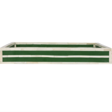 Decorative Green & White Resin Tray