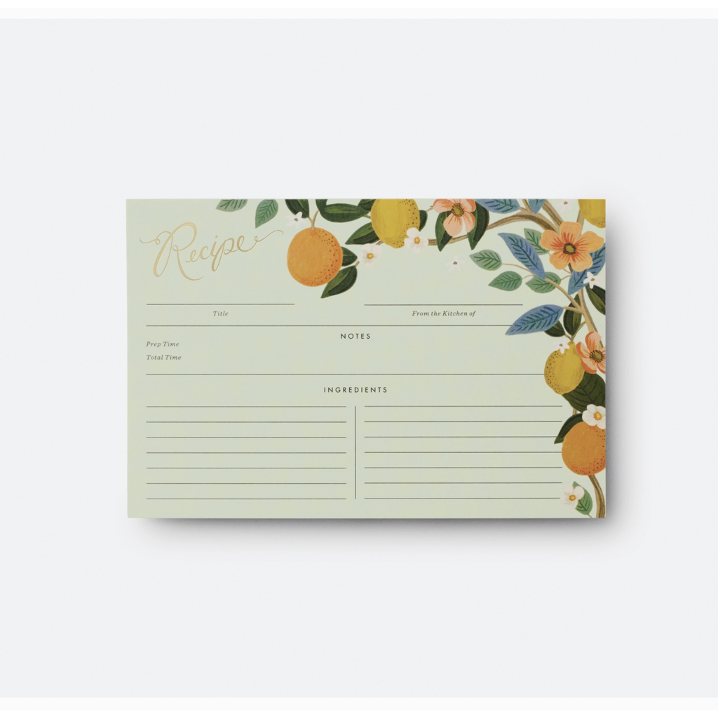 Citrus Grove Recipe Cards