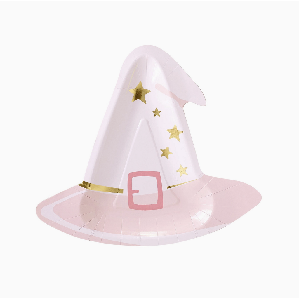 Pink Witch Hat Shaped Plates
