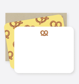 Hot Pretzel Flat Notecard Set