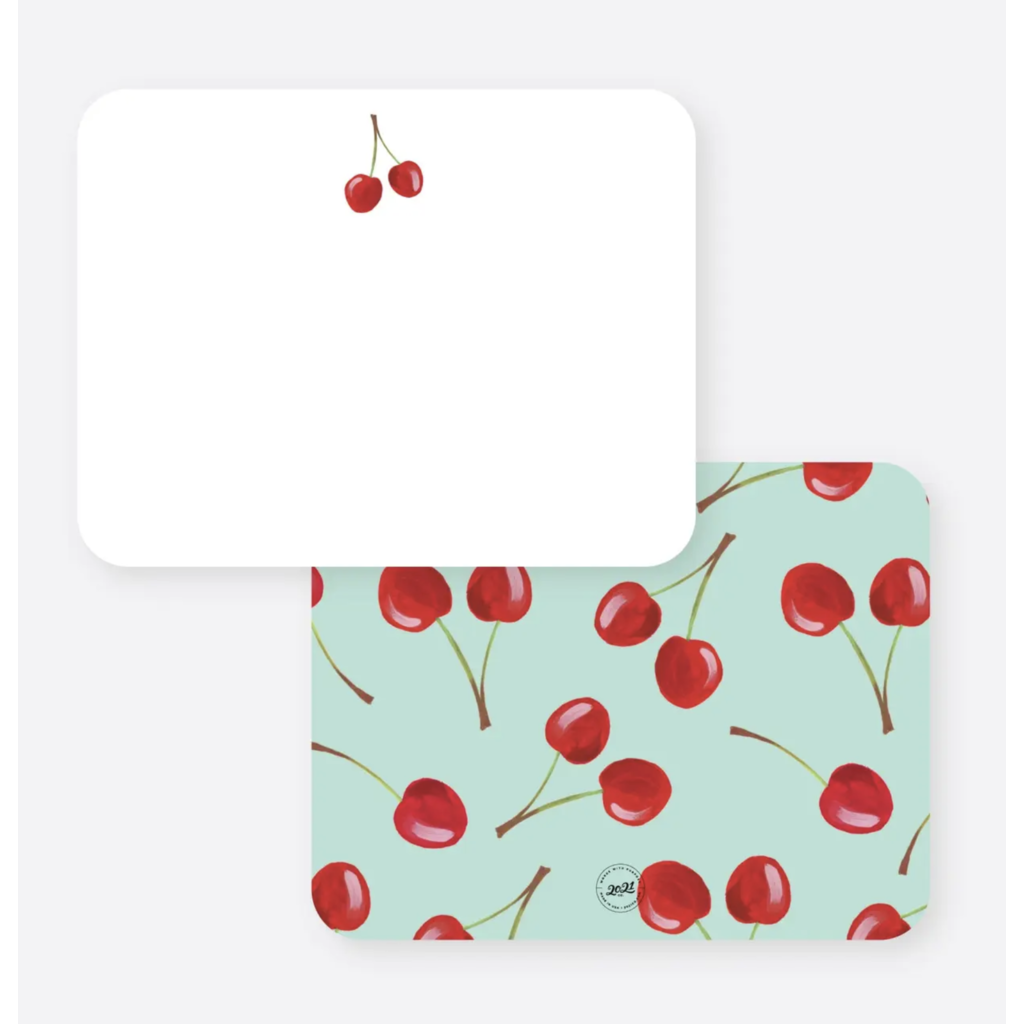 Sweet Cherries Flat Notecards Set