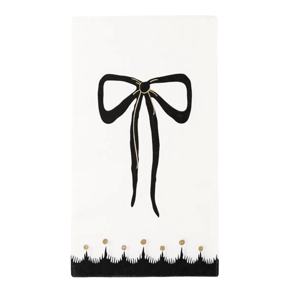 Elegant Halloween Bow Guest Towels