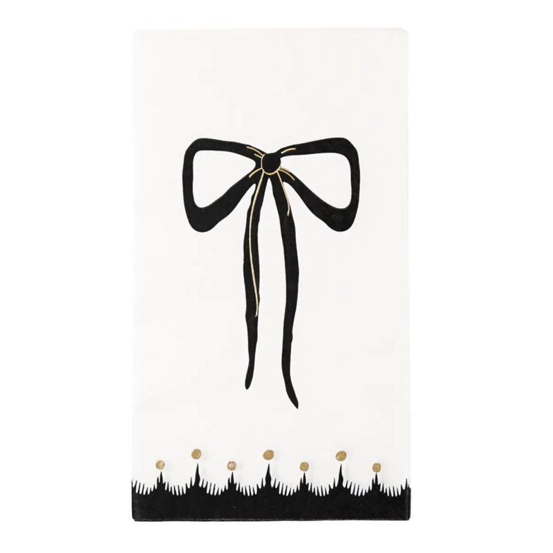 Elegant Halloween Bow Guest Towels