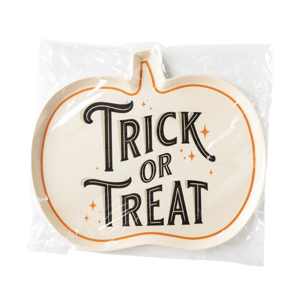 Trick Or Treat Shaped Bamboo Plate