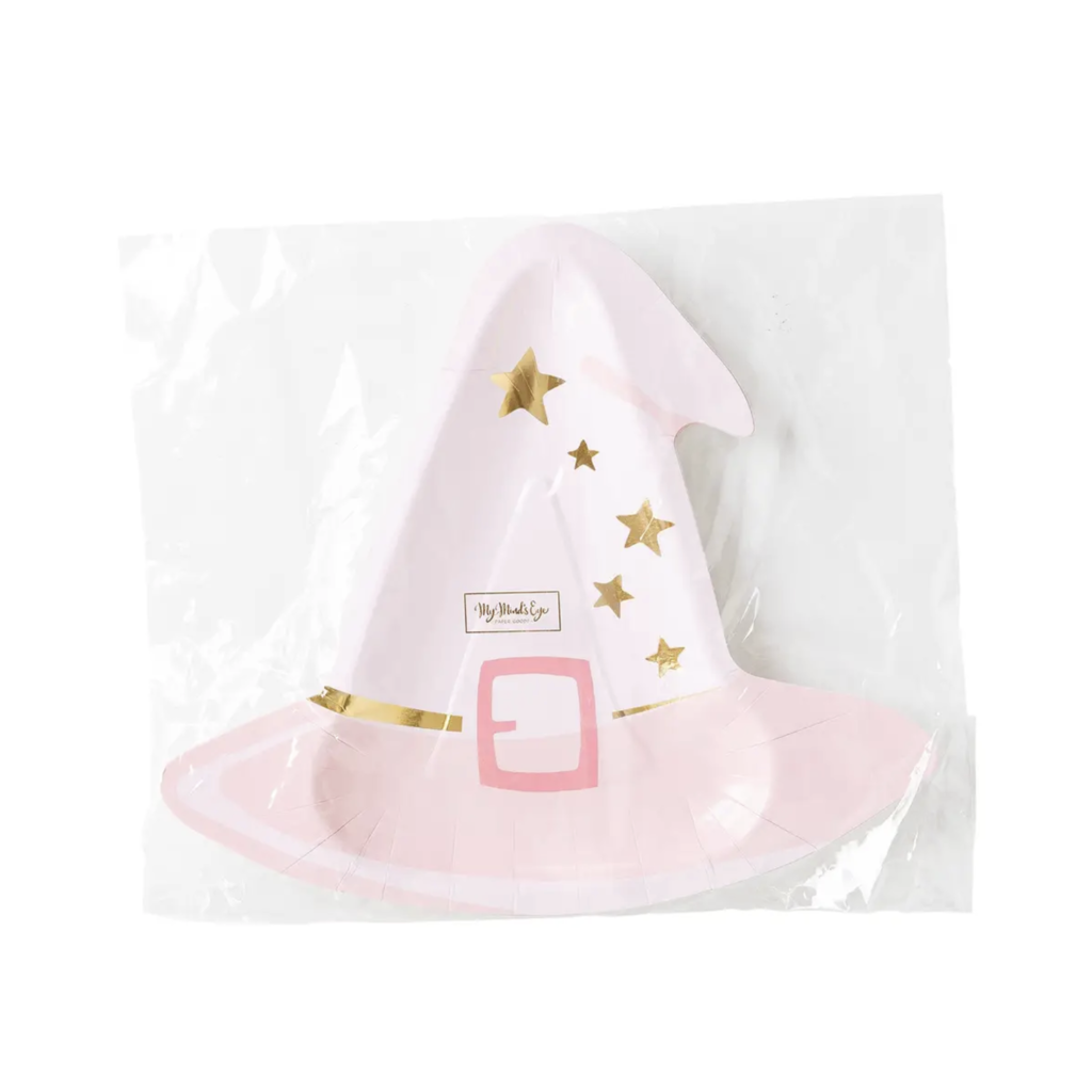 Pink Witch Hat Shaped Plates