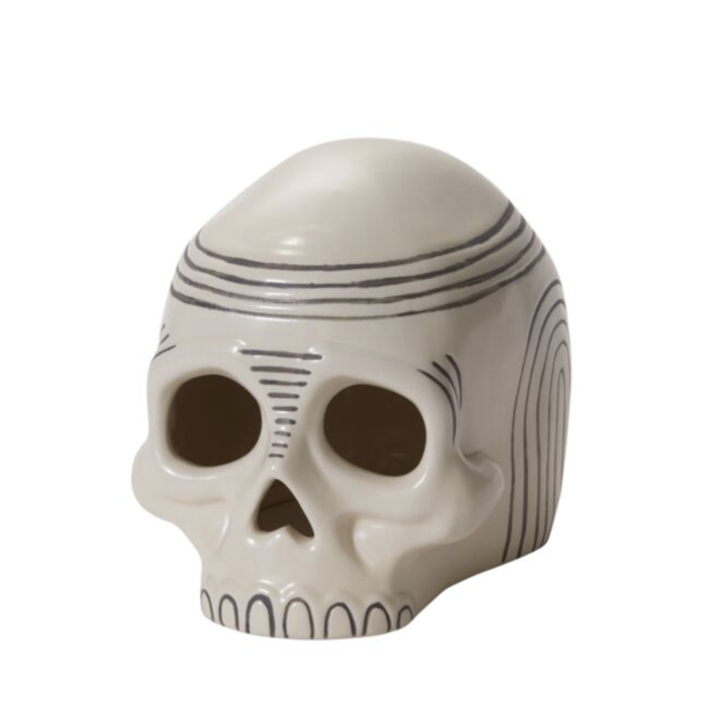 Occipital Skull Sculpture Candle Holder