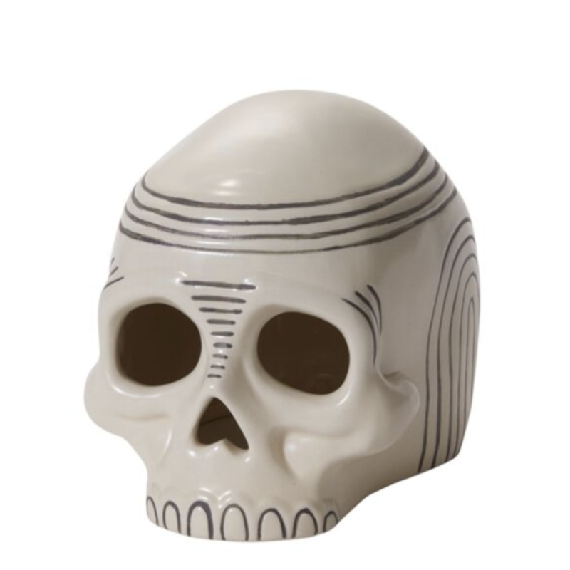 Occipital Skull Sculpture Candle Holder