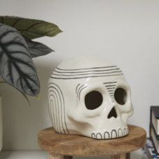 Occipital Skull Sculpture Candle Holder