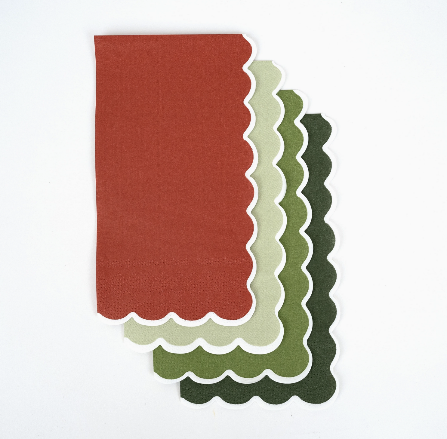 Holiday Scallop Guest Towels Rock Paper Scissors