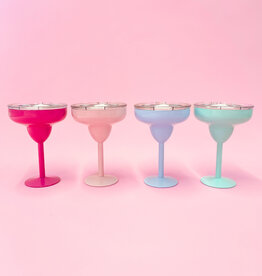 Light Pink Margarita 8oz Glass & Lid