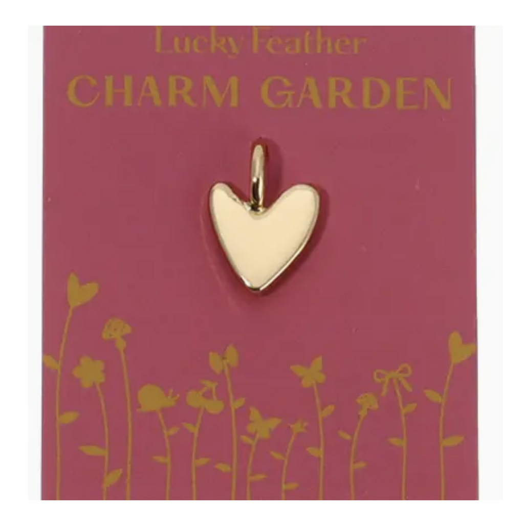 Gold Love Organic Heart Charm