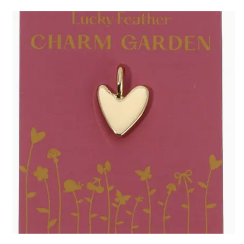 Gold Love Organic Heart Charm