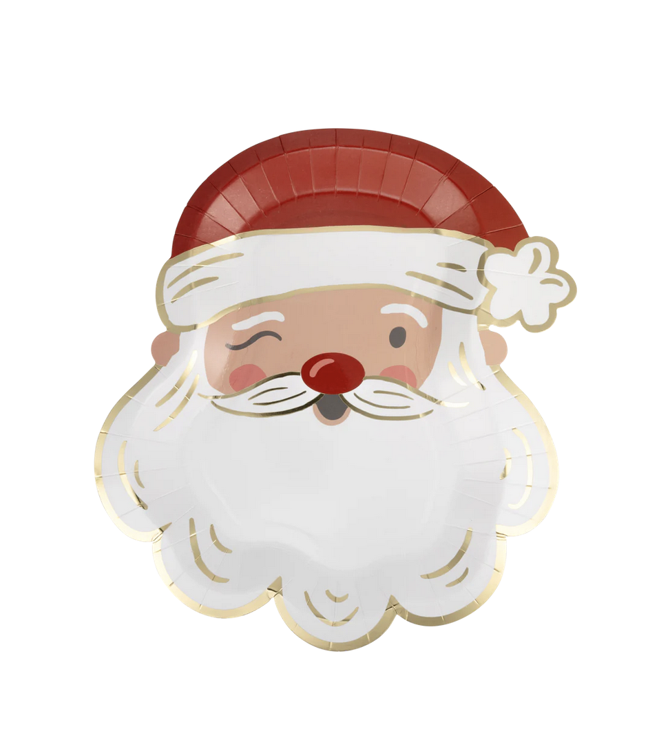 Santa Face Shaped Paper Plate Rock Paper Scissors