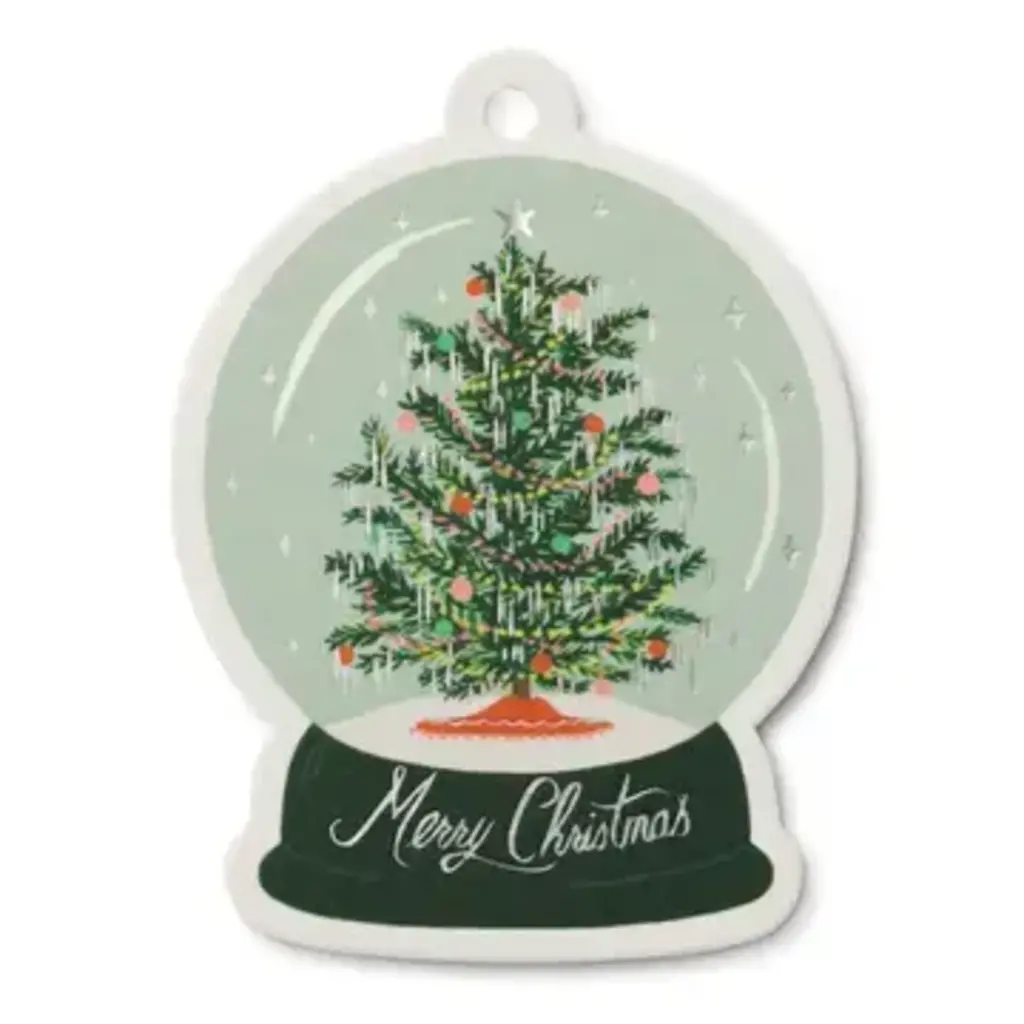 Pack of 8 Snow Globe Gift Tag